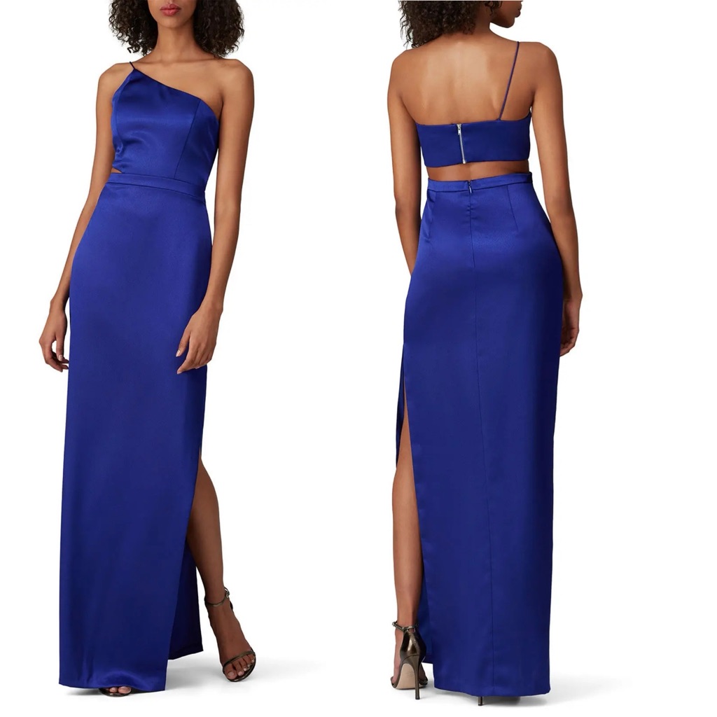 Aidan Royal Blue Satin Dress